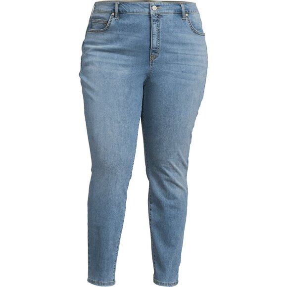 Terra & Sky Women's Plus Size Skinny Jeans, Size 24WP(Petite), 32.5" inseam, Blu - Picture 5 of 5